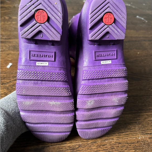 Hunter women’s royal purple glitter rain boots wellies size US 9 - hardly worn - Picture 4 of 7